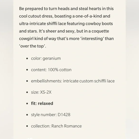 Double D Ranchwear Smitten Dress - Picture 6 of 12